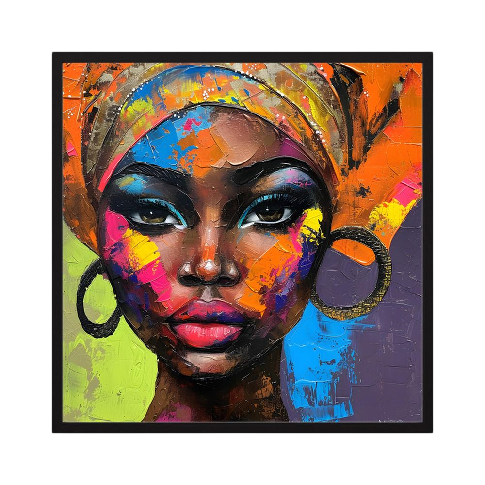 Radiant Heritage colourful Black woman portrait print, product view 3.