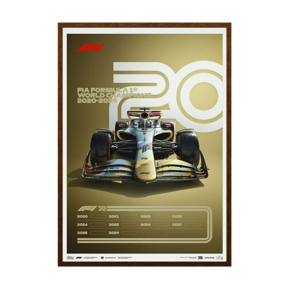 Golden Twenty – Modern Formula One Racing Poster