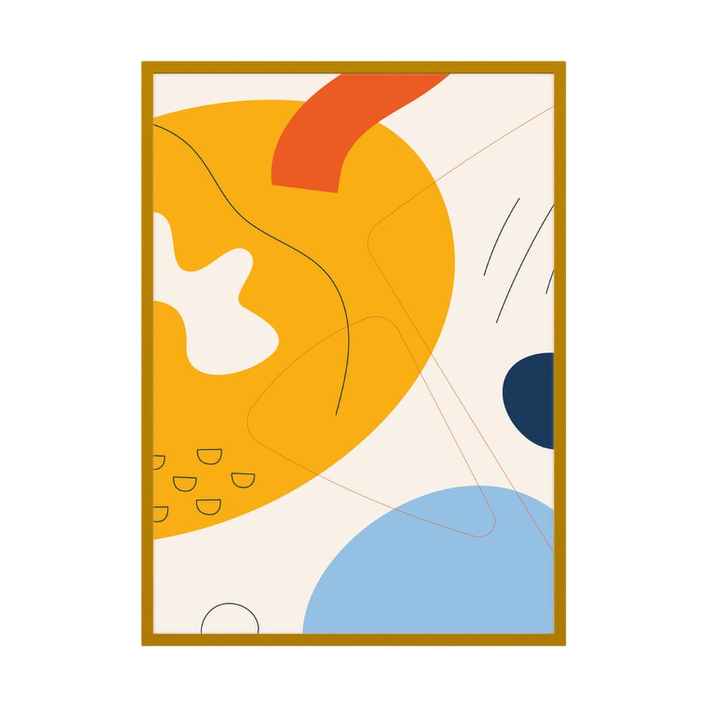 Playful Orbit – Colourful Mid-Century Abstract Print