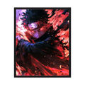 Shadow Surge red and purple anime warrior print, product view 3.