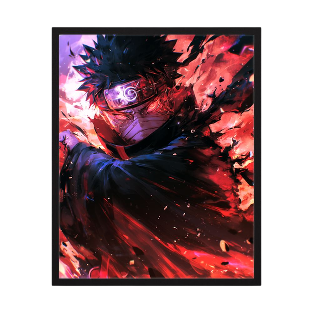 Shadow Surge red and purple anime warrior print, product view 3.