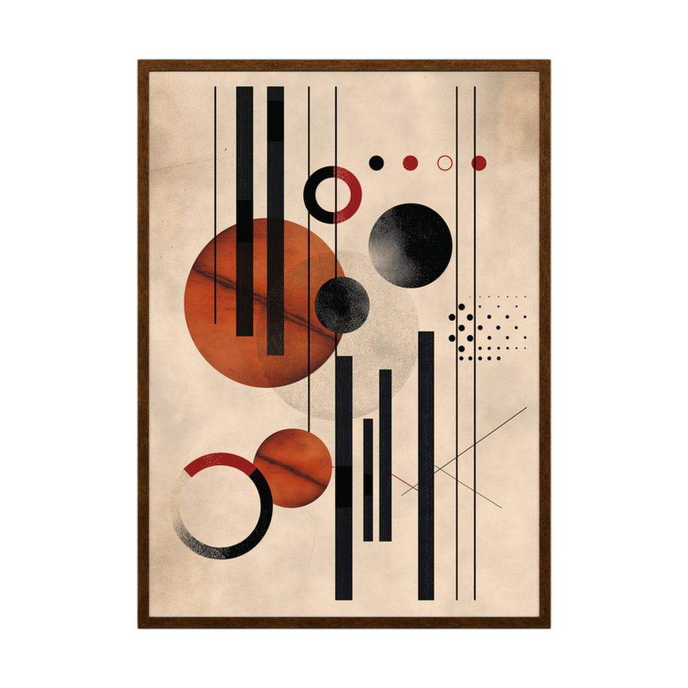 Constructivist Orbit – Bauhaus Geometric Wall Art Print