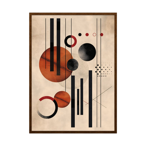 Constructivist Orbit – Bauhaus Geometric Wall Art Print