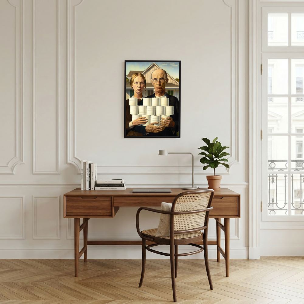 Gothic Stockpile humorous classical art parody print, product view 7.