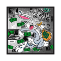 Take It and Run money-themed cartoon collage print, product view 3.