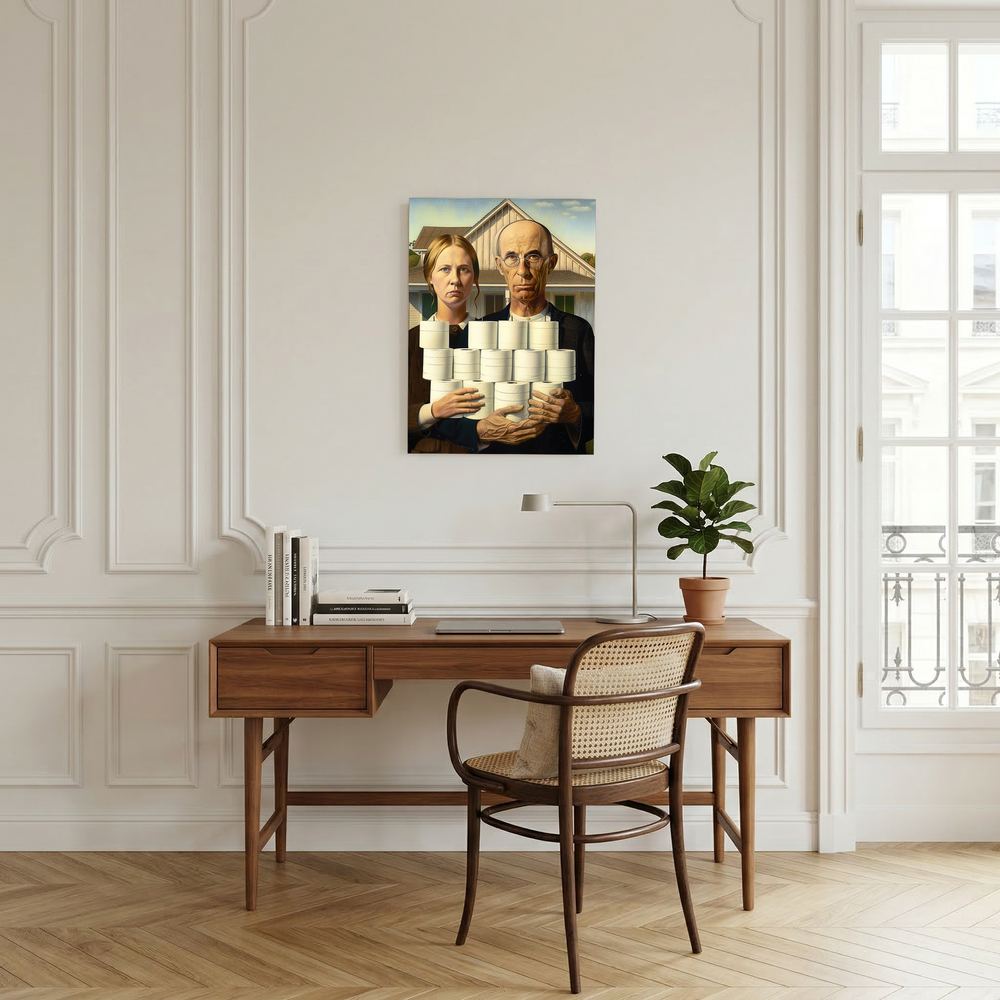 Gothic Stockpile humorous classical art parody print, product view 5.
