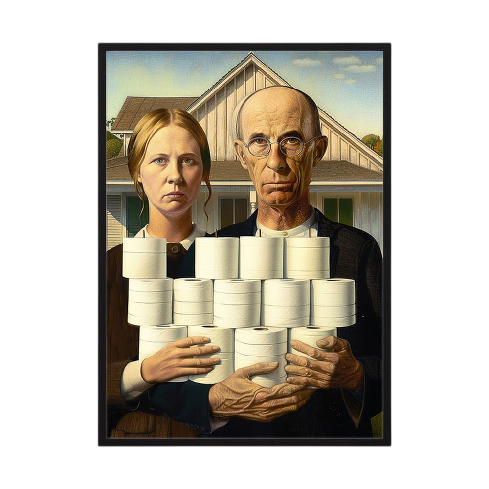 Gothic Stockpile humorous classical art parody print, product view 3.