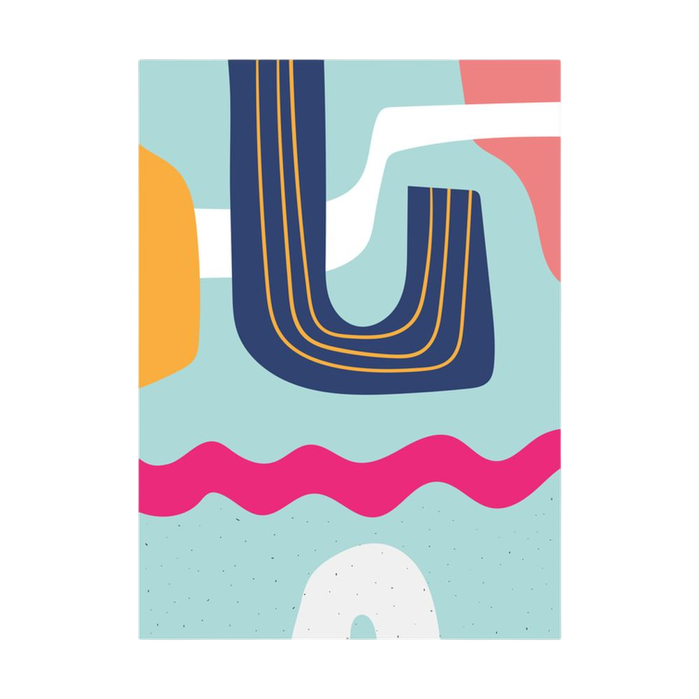 Pastel Current – Colourful Memphis Abstract Print