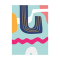 Pastel Current – Colourful Memphis Abstract Print