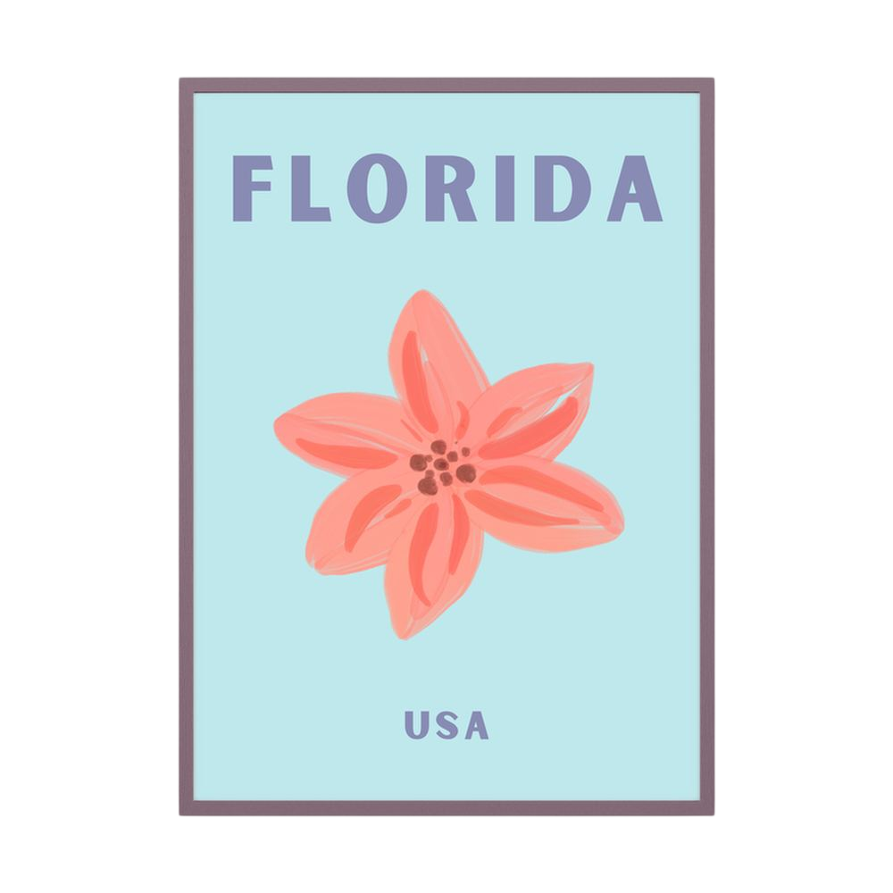 Florida Bloom – Pastel USA Travel Poster