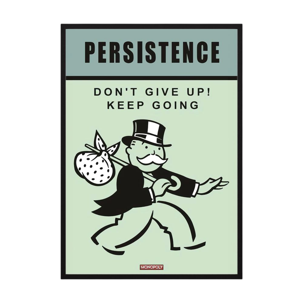 Keep Going retro persistence quote print, product view 7.