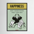 Unbought Joy retro happiness quote print, product view 7.