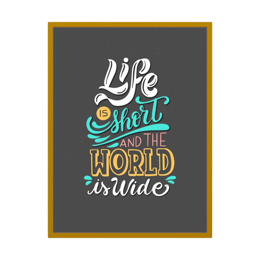 World Is Wide travel quote typography print, product view 5.
