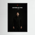 The Price minimalist black film quote print, product view 3.