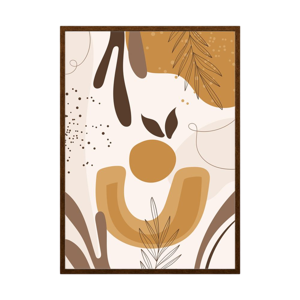 Earthbound Ritual – Neutral Bohemian Abstract Print