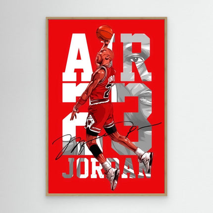 Air Dunk in Red Dynamic Basketball Canvas