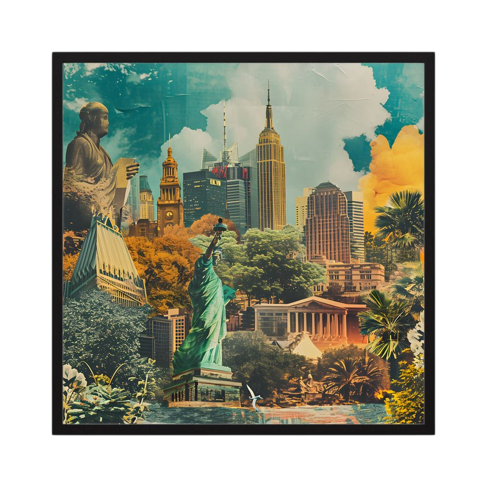 Cities in Bloom – Surreal New York Landmark Collage