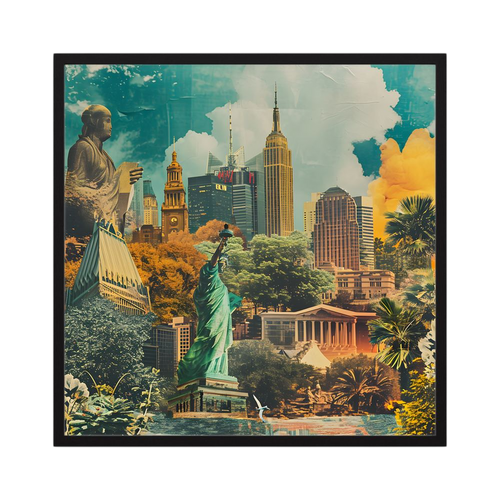 Cities in Bloom – Surreal New York Landmark Collage