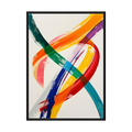 Kinetic Ribbons colourful brushstroke abstract print, product view 3.