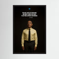 Learn to Be Rich cinematic wealth quote wall print, product view 3.