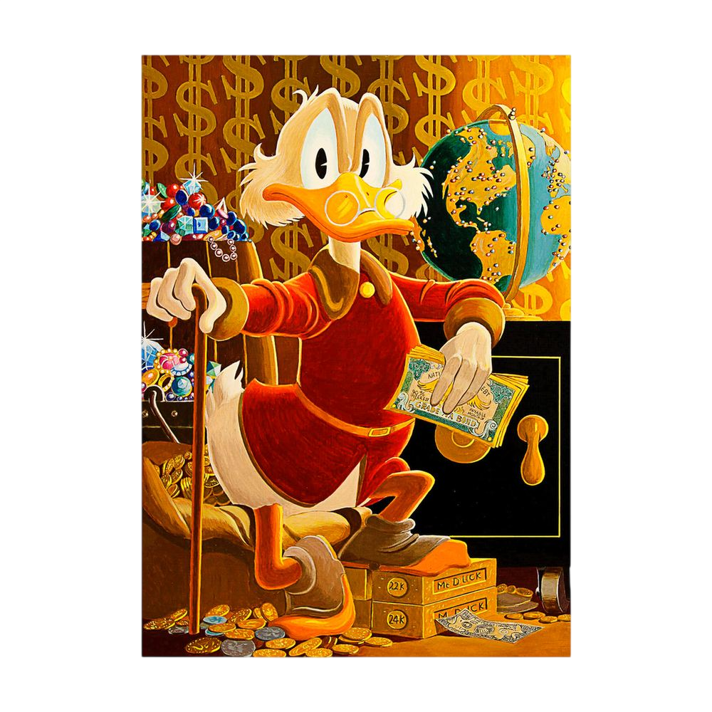 Global Fortune luxury cartoon wealth art print, product view 9.