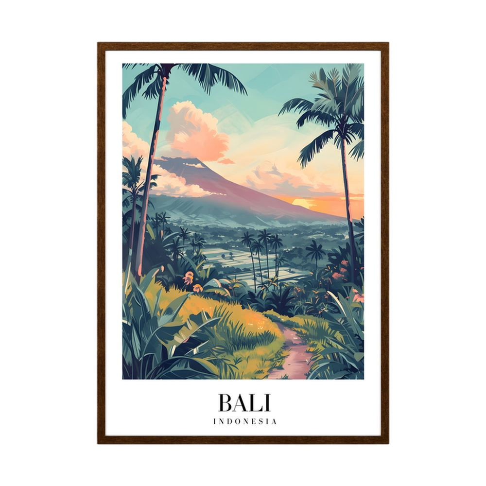 Volcano Path – Bali Indonesia Travel Poster