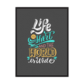 World Is Wide travel quote typography print, product view 3.
