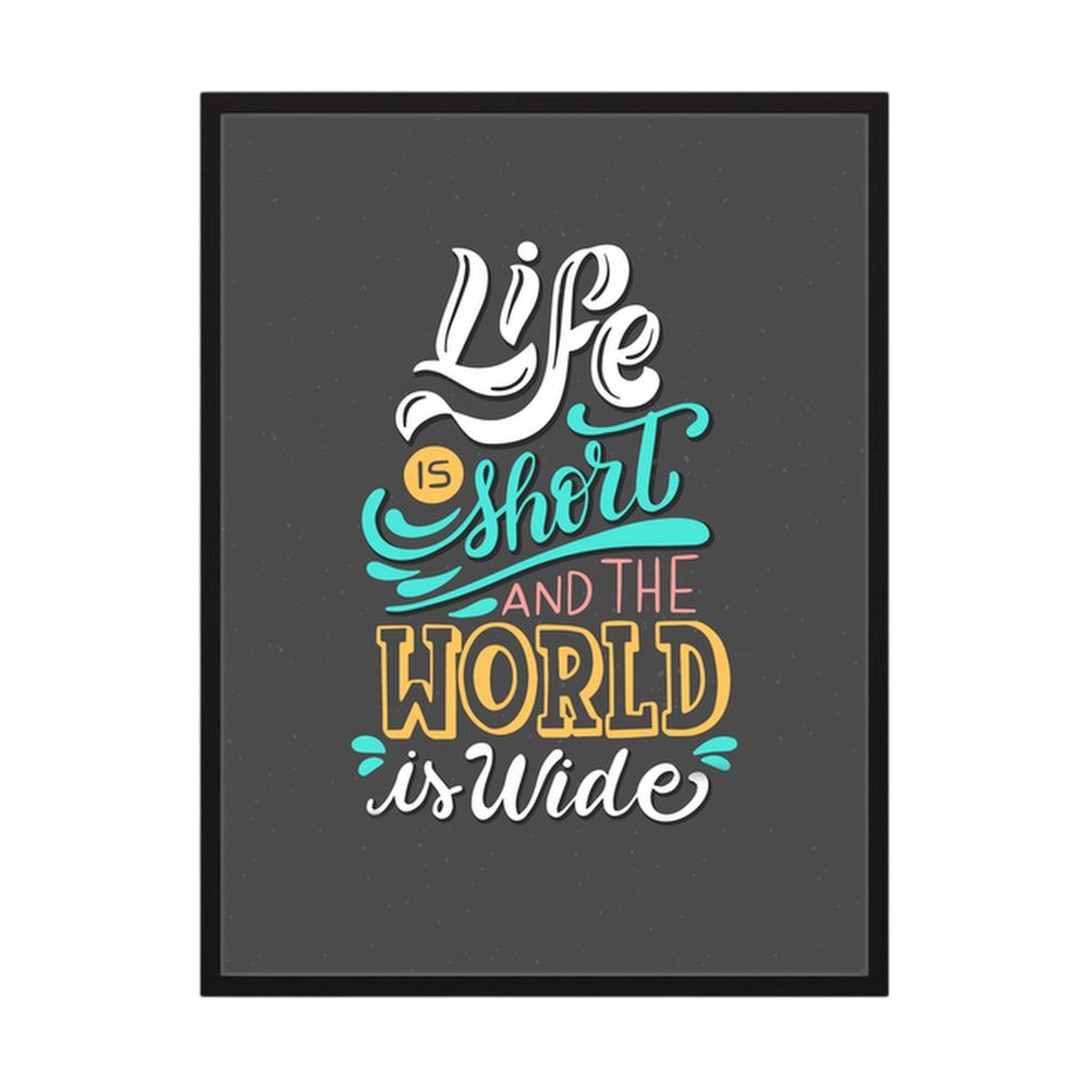 World Is Wide travel quote typography print, product view 3.