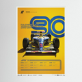 Yellow Ninety – Yellow Blue Vintage Formula One Poster