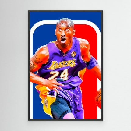 Lakers Motion Portrait Vibrant Basketball Canvas Art