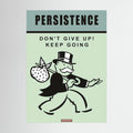 Keep Going retro persistence quote print, product view 5.