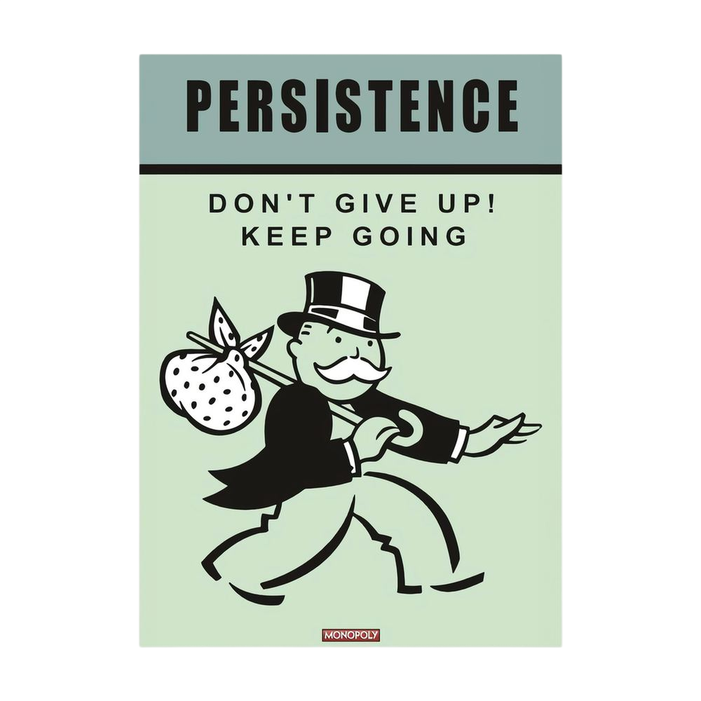 Keep Going retro persistence quote print, product view 5.