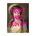 Love the Drama – Funny Pink Classical Portrait Print