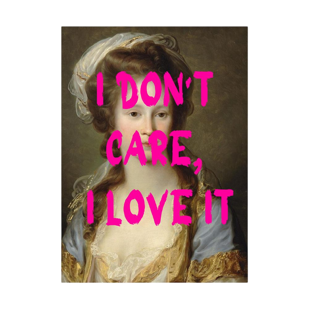 Love the Drama – Funny Pink Classical Portrait Print