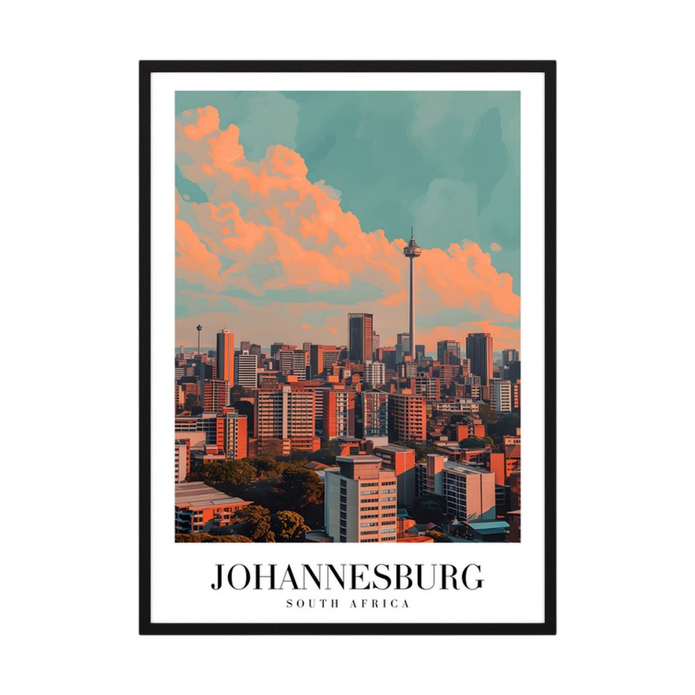 Highveld Skyline – Johannesburg Travel Poster