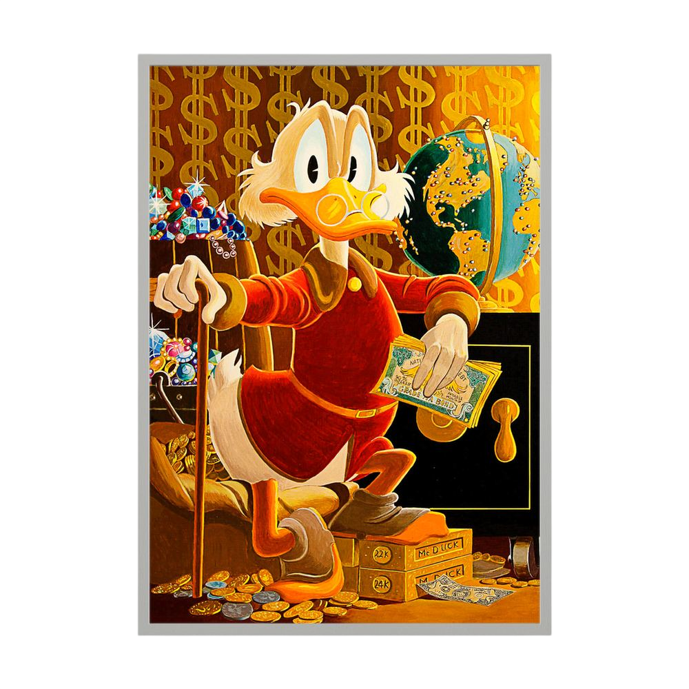 Global Fortune luxury cartoon wealth art print, product view 12.