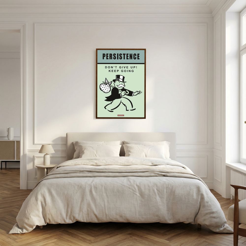 Keep Going retro persistence quote print, product view 10.