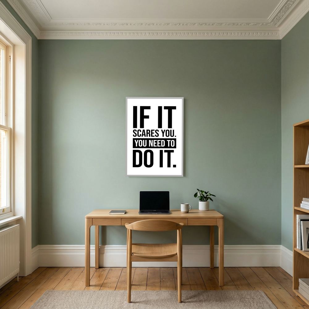 Do It Afraid bold motivational quote print, product view 8.