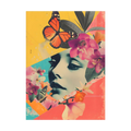 Monarch Reverie – Floral Butterfly Woman Collage Print