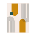 Golden Arches – Mustard Mid-Century Geometric Print