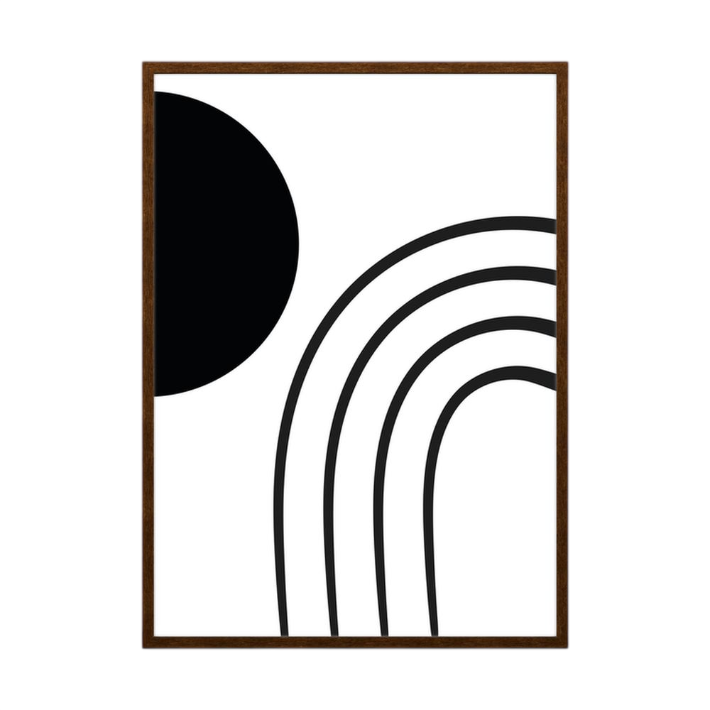Solar Arch – Black White Minimalist Geometric Print