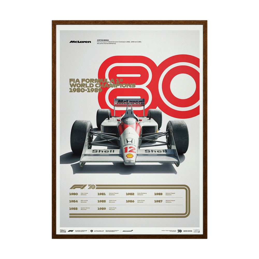 White Eighty – Retro Formula One Racing Poster