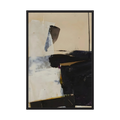 Broad black, cream and grey painterly forms create a restrained high-contrast abstract composition, shown in product view 3.