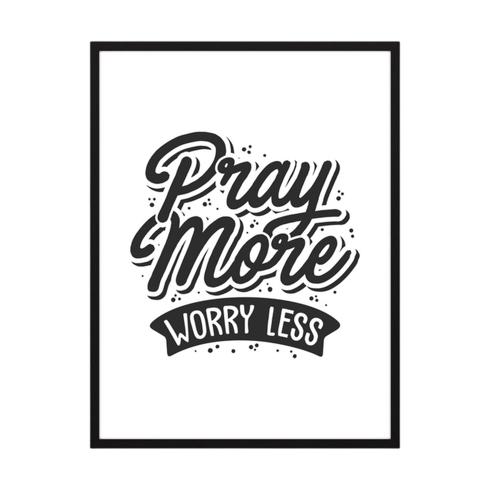 Quiet Faith black and white faith quote print, product view 3.