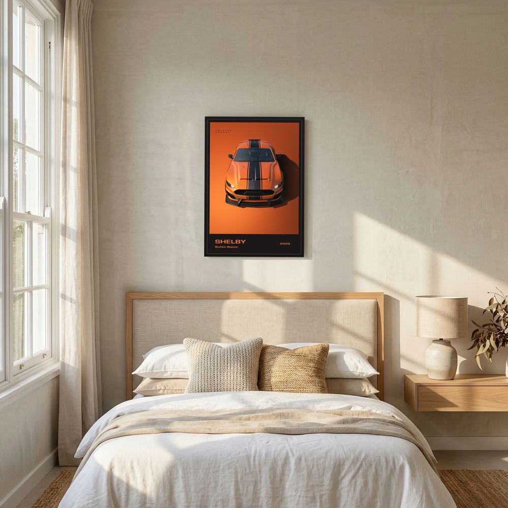 Twisted Orange orange muscle car poster print, product view 7.