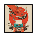 Stories Take Flight – Typewriter Butterfly Collage Print