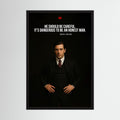 Honest Man dark cinematic quote portrait print, product view 3.