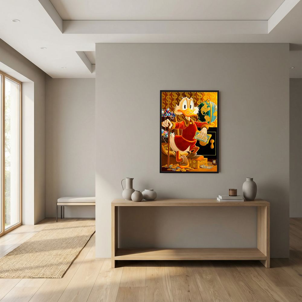 Global Fortune luxury cartoon wealth art print, product view 15.