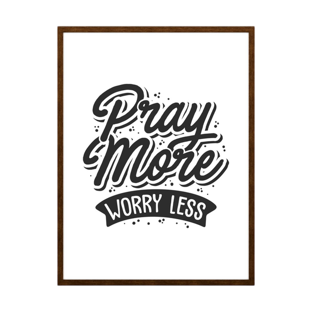Quiet Faith black and white faith quote print, product view 2.