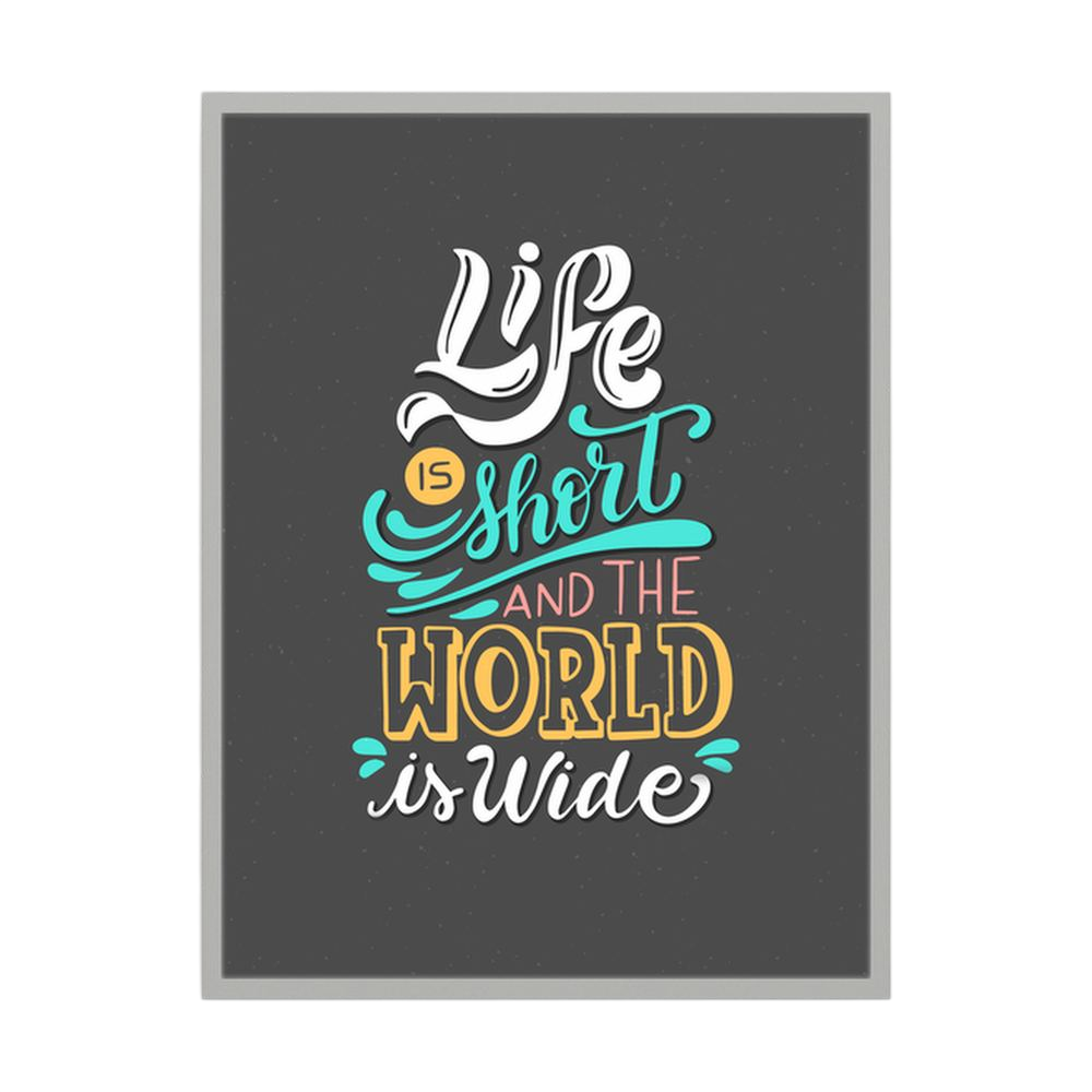 World Is Wide travel quote typography print, product view 4.